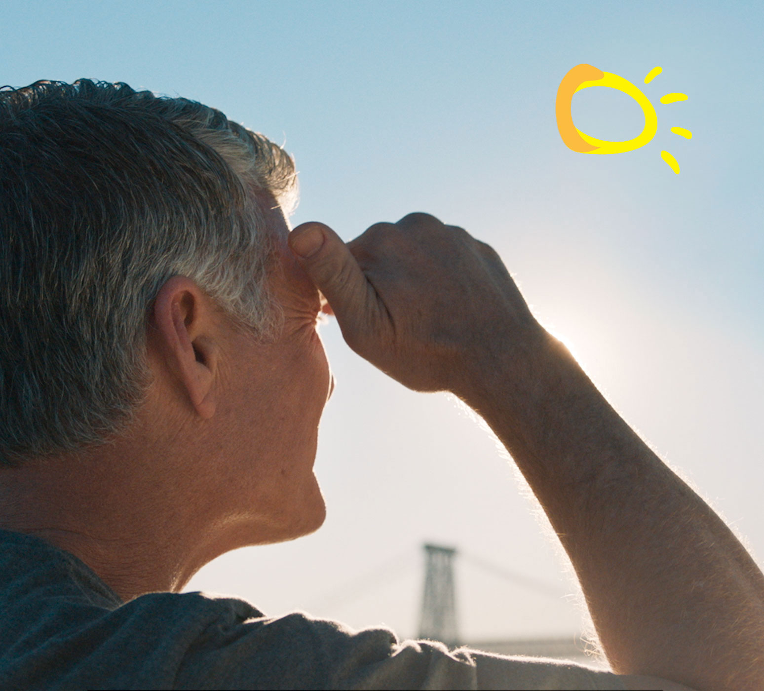 Man Looking at the Sun